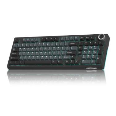 Imagem de Teclado Mecânico Sem Fio SOLAKAKA KI99 Pro RGB Silencioso