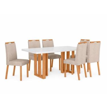 Imagem de Jogo de Mesa Lopas Téssera Tampo Maxi 170x90cm 6 Cadeiras - LOPAS CMER
