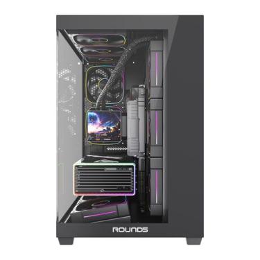 Imagem de Gabinete gamer atx sem fan sem fonte round5 asuka black r5-asuka-b-225