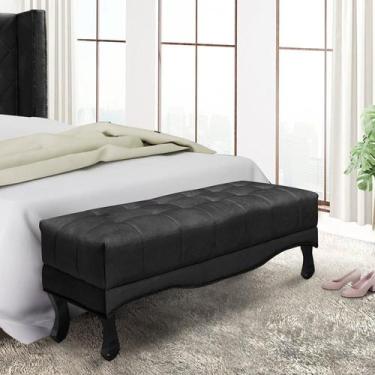 Imagem de Calçadeira Recamier Casal Vicenza Preto - Spezzia Decor