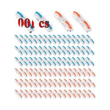 Imagem de Conectores De Fio Transparentes De Engate Rápido 34 50 100 Peças Caixa