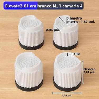 Imagem de Suportes Redondos Antiderrapantes Multiuso Para Móveis, Extensores De 