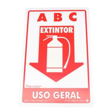 Imagem de Placa de Sinalizacao ABC EXTINTOR USO GERAL Ref PAF 485 ENCARTALE - En