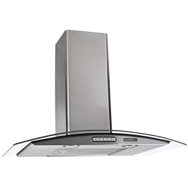 Imagem de Coifa de Parede 70cm 4/5 Bocas, Nardelli 110V Vidro Curvo Slim Inox