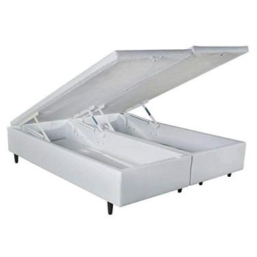 Imagem de Box Queen Baú Herval Mh 1439, Corano Branco, Molas, 158 cm