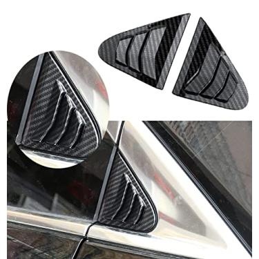 Imagem de GZBFTDH Acessórios para persianas de janela lateral traseira do carro, para Cadillac XT4 2019-2023 Air Vent Scoop Shades Cover Auto Exterior (preto DF)