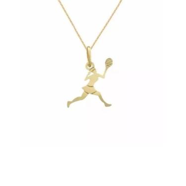 Imagem de Colar Cordão Tenista Esporte Tênis Folheado 18k