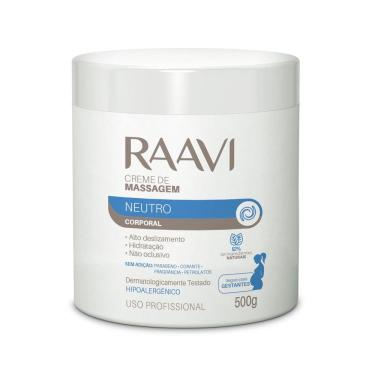 Imagem de Creme Para Massagem Corporal Raavi Neutro 500g