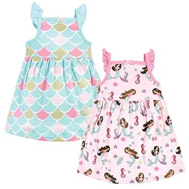 Imagem de Hudson Baby Vestidos de algodão para bebês meninas, Princesa sereia, 3-6 Meses