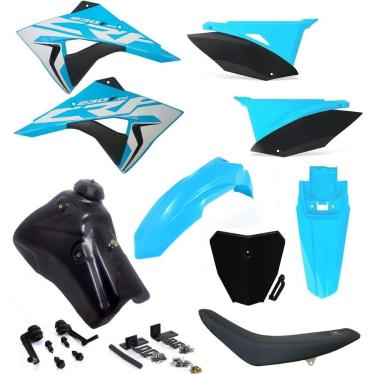 Imagem de Kit Plástico Biker Next Adaptável Crf 230 Xr 200 Xr 250 Tanque 9L 