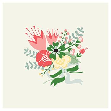 Imagem de Creative Converting Elise Guardanapos para bebidas com 3 camadas florescendo com alça de pulso, multicoloridos