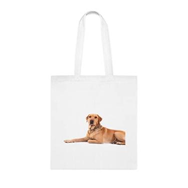 Imagem de Sacola engraçada para cães labrador, presente para cachorro labrador, presente para labrador, aniversário de cachorro labrador bolsa de ombro para cachorro labrador, bolsa reutilizável para cachorro labrador, Branco