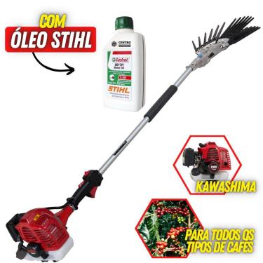 Imagem de Derriçadeira Kawashima Premium Para Colheitas de Café Com Haste Curta 1100mm Kit Mãozin...