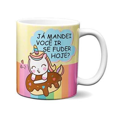 Imagem de Caneca Vai se Foder Unicórnio Xingando Xícara Engraçada