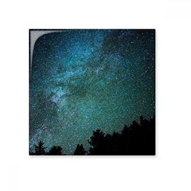 Imagem de Galáxia Dark Stars Clouds Art Déco, presente, azulejo de cerâmica brilhante, decalque vitrificado, pedra adornada