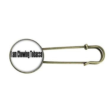 Imagem de Citação Chowing Tabaco Art Deco Presente Fashion Retrô Broche de Metal Clipe Joias