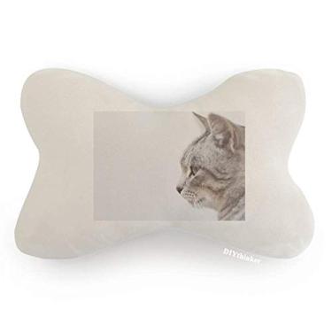 Imagem de DIYthinker Animal Yawn Cat Simpol Shoot Carro Acabamento Pescoço Decoração Almofada Almofada Almofada Almofada