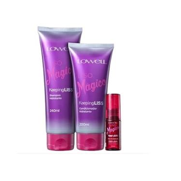 Imagem de Kit Lowell Liso Mágico Shampoo 240ml + Condicionador 200ml + Óleo 30ml