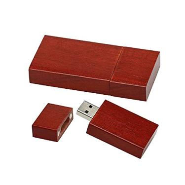 Imagem de Pen Drive USB de madeira de 32 GB de 8 GB, pen drives USB, pen drive USB 2.0, pen drive, armazenamento de data, pendrive, pendrive, armazenamento externo (vermelho)
