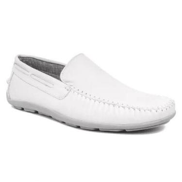 Imagem de Sapato Mocassim Masculino Casual Couro Branco - Centuria Calçados