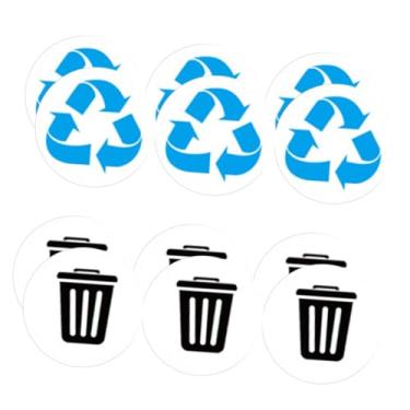 Imagem de Alipis 48 Peças Adesivos De Triagem De Lixo Reciclar Adesivo Para Lata De Lixo Combinação De Lixo e Lixeira Adesivo De Reciclagem Decalque De Lata De Lixo Pvc Recipiente À Prova D'água