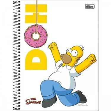 Imagem de Caderno C/D 16 Materias Simpsons 256 Folhas Tilibra