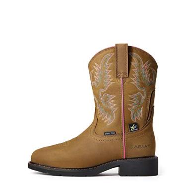 Imagem de Ariat Bota de trabalho feminina Krista Metguard com bico de aço, Marrom escuro, 36