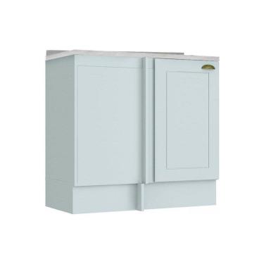 Imagem de Módulo Cozinha Henn Americana Balcão Canto Reto  c/Tampo Branco