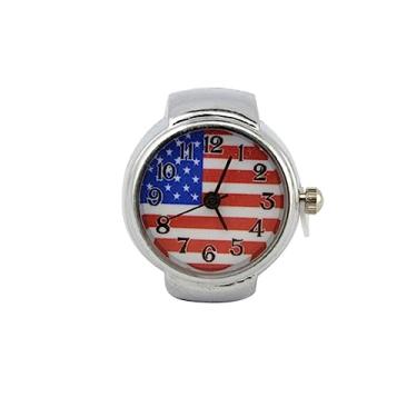 Imagem de PACKOVE Bateria incluída no relógio assistir relógio bandeira americana relógio de pulso relógio de quartzo Estados Unidos