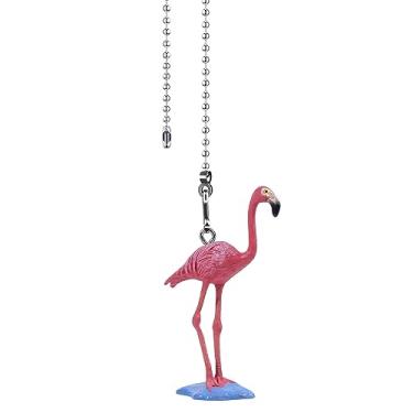 Imagem de Dotlite Corrente para Ventilador de Teto Flamingo, Bonito e Realista, Leque Animal, Extensão Decorativa, 30,48 cm de Diâmetro, Com Contas e Correntes Extensoras para Quarto de Crianças