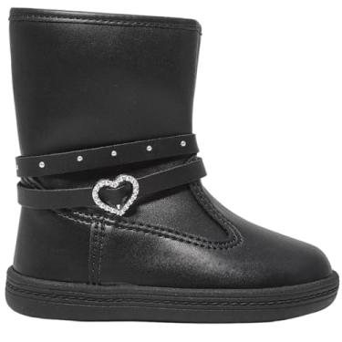 Imagem de Bota Infantil Molekinha Tira Coração Preto - 23