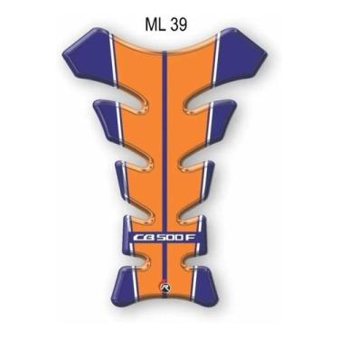 Imagem de Protetor De Tanque Tankpad Cb 500f Azul Laranja Resitank