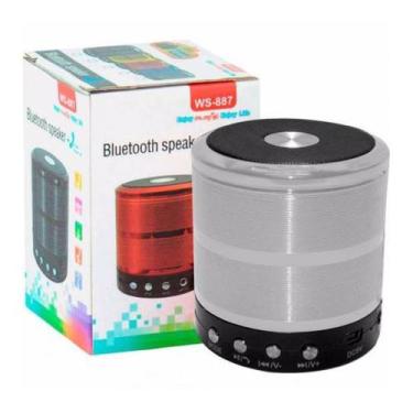 Imagem de Caixa De Som Portátil Mini Bluetooth Mp3 Fm Sd Usb Bivolt  Ws 887
