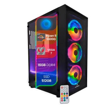 Imagem de PC Gamer TOP Concórdia Processador Ryzen 5 5600G Memória 16GB SSD 512G