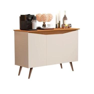 Imagem de Buffet / Balcão / Bancada ENC 3 Portas Estilo Retrô Com Tampo em MDF d