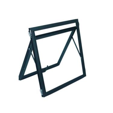 Imagem de Basculante para banheiro 60 x 60 alumínio preto - Esquadrias e Vidraça