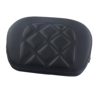 Imagem de FINMOKAL Almofada traseira para encosto Sissy Bar compatível com Harley Touring Electra Glide Road Glide Street Glide Road Glide Road King Breakout Fat Bob Softail 1997+, costura preta