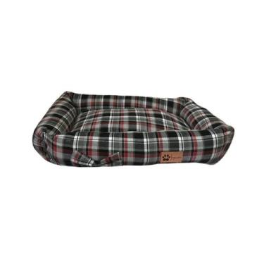 Imagem de Cama Cães e Gatos Xadrez Tamanho G - Valley Pet, Cinza