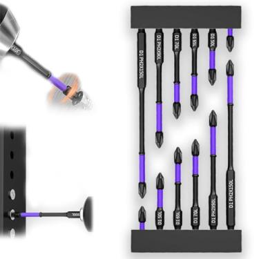 Imagem de Alta dureza atualizada e ponta magnética forte, brocas magnéticas super fortes, resistência a impactos de liga de aço e brocas dentadas antiderrapantes (2 conjuntos de 12 peças)