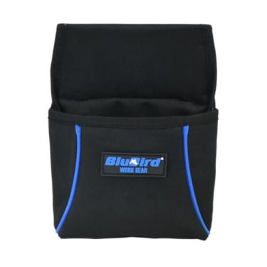 Imagem de BluBird Bolsa para unhas Work Gear BBTB11, bolso único, cinto ajustável, suporte extra acolchoado, poliéster 600D, reforçado com rebite, ideal para carpinteiros, trabalhadores de construção e projetos