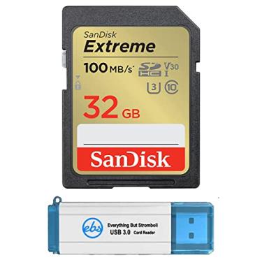 Imagem de Cartão SDHC SanDisk Extreme de 32 GB (pacote com 5) cartões de memória compatíveis com câmeras Browning Trail (SDSDXVT-032G-GNCIN) Classe 10 UHS-1 U3 4K pacote com (1) leitor de cartão micro e SD