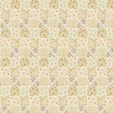 Imagem de Papel De Parede Azulejo Flores Autocolante Cozinha Banheiro