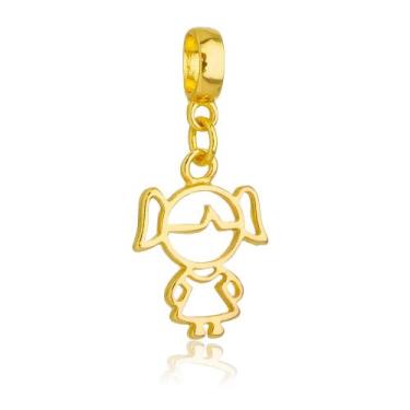 Imagem de Berloques Família Filhos Menina Menino Banhado a Ouro 18k - Work Semij