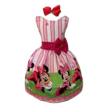 Imagem de Vestido Temático Minnie Rosa Regata - Pequenos Encantos Baby, Rosa, GG