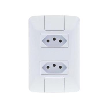 Imagem de Tomada Dupla 2P + T 20A 250V Branco Aria - Tramontina