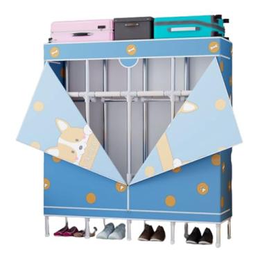 Imagem de Guarda-roupa Armário espaçoso portátil, guarda-roupa para casa, corpo inteiro, tecido, guarda-roupa temporário para quarto armário