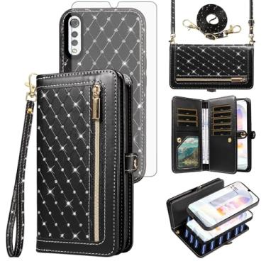 Imagem de Capa de telefone para LG Velvet 5G/LGVelvet Verizon G5 UW T-mobile 2020 Capa de celular destacável com protetor de tela, alça transversal, suporte para cartão de crédito LM G900UM Tmobile feminino