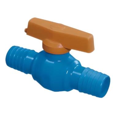 Imagem de Registro de Esfera Com União Dentada Azul Com Bitola De 1/2 Durín