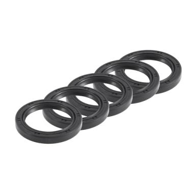 Imagem de REPAIROCK Vedação de óleo universal TC borda dupla W anel de vedação de mola de aço vedação do eixo rotativo 40 x 55 x 7 mm alta pressão NBR borracha preta 5 peças
