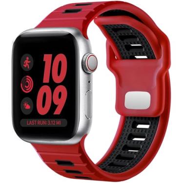 Imagem de Odbeai Pulseira Esportiva Compatível Com Apple Watch Ultra 2/Ultra, 49mm, 46mm, 45mm, 44mm e 42mm, Silicone Impermeável Para Apple Watch SE 10, 9, 8, 7, 6, 5, 4, 3, 2 e 1